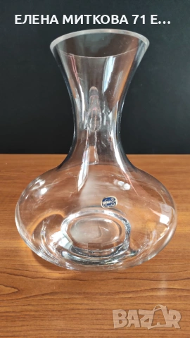 Два големи кристални декантера на Бохемия нови, снимка 4 - Аксесоари за кухня - 54104182