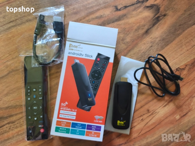 Нов на Български TV98 Android TV 14 Ultra HD 4K 8K 2GB RAM 16GB ROM Двубандов WiFi 5G  , снимка 7 - Плейъри, домашно кино, прожектори - 55007196