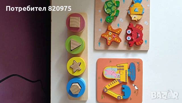 Занимателни дървени играчки за бебе, снимка 3 - Игри и пъзели - 55070711