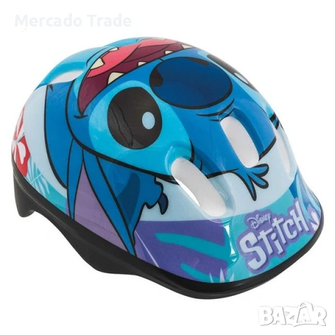 Детска каска Mercado Trade, За велосипед, ролери, тротинетка, Stitch, Син, снимка 2 - Детски велосипеди, триколки и коли - 54703716