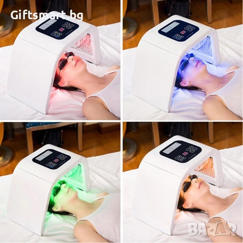 Апарат за LED фототерапия на лице, Фотонна терапия с 7 цвята, Лифтинг, Anti-age, Anti-Acne, 287 LED , снимка 2 - Други - 54986686