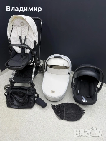 Бебешка количка Cybex E-Priam4 Platinum Chrome Combi