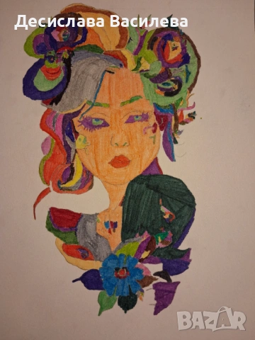 Рисунка " Майката пролет", снимка 4 - Картини - 54128589