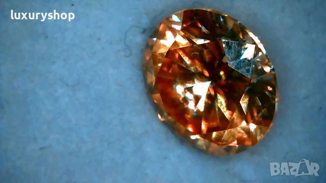 Диамант, Moissanite Brilliance, жълт със сертификат, гравиран номер на камъка - 35 евро - 1 карат, снимка 5 - Пръстени - 55082800