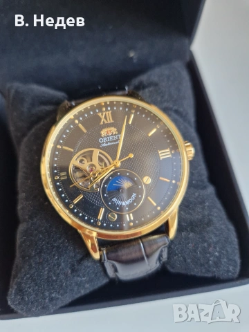 ORIENT Sun & Moon, semi-skeleton, automatic, cal. Epson, Japan, 21 jewels. Чисто нов!