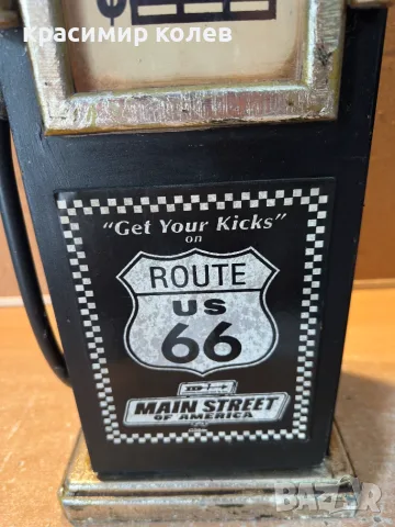 декоративен шкаф / сувенирна кутия с формата на бензинова колонка  Route 66, снимка 3 - Декорация за дома - 55434026