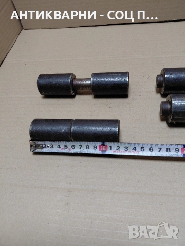 Комплект Стари Големи Струговани Панти За Порти Врати 3.500кг. НОМЕР 540., снимка 13 - Антикварни и старинни предмети - 54527554