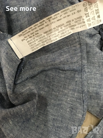 New ZARA разчупен дизайн риза/блуза лен и памук XS, снимка 7 - Ризи - 54990260
