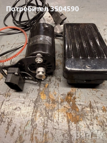 Ел.мотор, педал и ремък за шевна машина, снимка 2 - Шевни машини - 54318586
