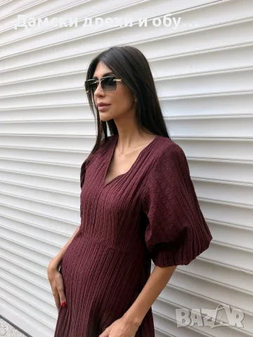 Дамска рокля с буфан ръкави SELECTED FEMME , снимка 8 - Рокли - 55593012