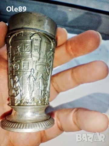 Немски колекционни чаши-(сплав-калай/сребро), снимка 9 - Антикварни и старинни предмети - 54639263