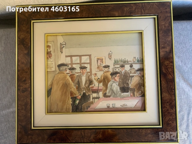  картина среща на приятели в кръчмата 2, снимка 2 - Картини - 54286481