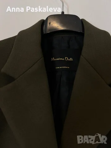 Зелен блейзър с вълна на Massimo Dutti, снимка 3 - Сака - 55339236