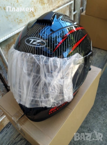 Мото каска Dual Visor – Интегрална Racing каска за мотор атв, сутер колело байк, тротинетка с карбон, снимка 4 - Аксесоари и консумативи - 54704379