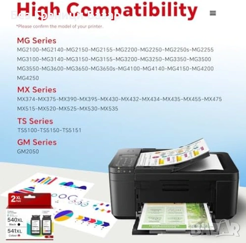 Комплект мастилници Canon PG-540XL CL-541XL черна цветна за Pixma TS5151 MG3600 тонер касета принтер, снимка 2 - Консумативи за принтери - 55219030