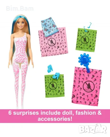 Кукла с магическа трансформация Barbie Color Reveal - Rainbow Groovy, снимка 5 - Кукли - 55408945