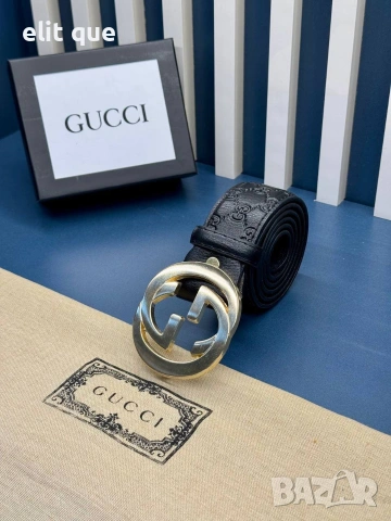 колан от естествена кожа в кутия Gucci 4см