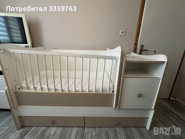 Бебешко легло-люлка с повивалник и шкаф – 110 €