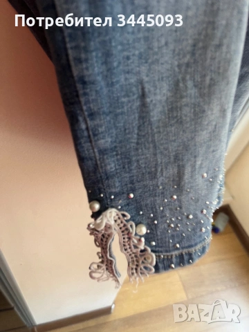 Нови 3/4 дънкови панталони - рр S, снимка 3 - Дънки - 54341401