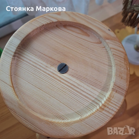 Нов голям дървен свещник за 5 свещи, снимка 4 - Декорация за дома - 55206707
