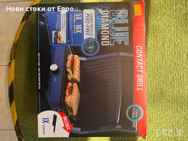 Описание Керамично незалепващо покритие Подвижна тава за отцеждане и включена стъргалка Въртящ се ди