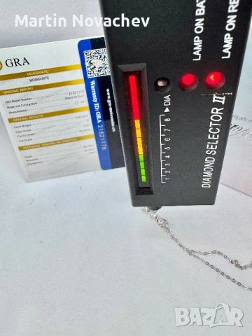 Сребърно колие с мойсанит (Диамант) 0.7 карата, снимка 12 - Колиета, медальони, синджири - 54129851