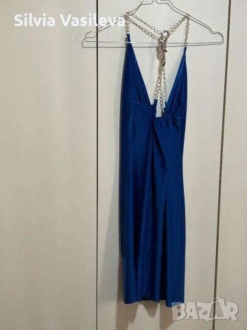 Дамска рокля в синьо, снимка 3 - Рокли - 54319717