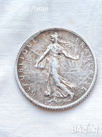 Старинна Сребърна Френска Монета 1 Franc 1915 г, снимка 2 - Нумизматика и бонистика - 54432890