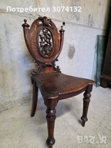 Антикварен стол с дърворезба , снимка 2 - Столове - 54229758