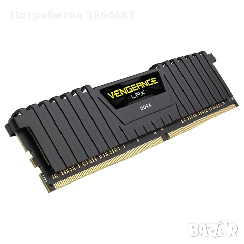 Памет Corsair Vengeance LPX Black 32GB, DDR4, 3200MHz, CL16, Dual Channel Kit