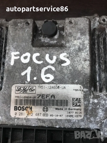 Електронен блок за управление (ECU) за Ford Focus Mk2 1.6 TDCi (2006) 0281012487, снимка 2 - Части - 55136305