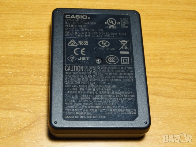 CASIO BC-60L ..., снимка 2 - Батерии, зарядни - 55243405
