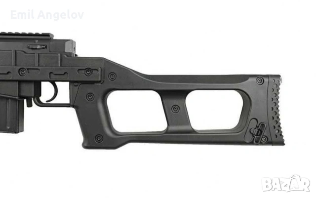 Продава се Airsoft реплика снайпер Swiss Arms SAS 08 Spring - Black - Cybergun/Well, снимка 9 - Бойно оръжие - 54500498