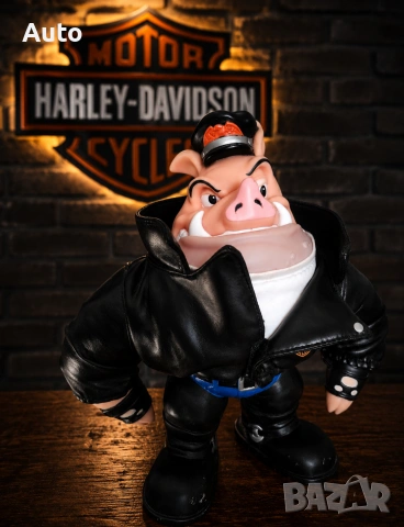 Рядка колекционерска фигура Harley-Davidson "Harley Hog" (1993) – Оригинал Applause Inc., снимка 2 - Колекции - 55235355