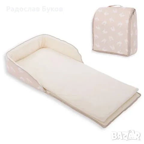 KIKKA BOO Преносимо легло - раница 2в1 мемори пяна RABBITS, снимка 4 - Бебешки легла и матраци - 55541179