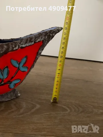 Рядка дизайнерска керамична кана Ceramica Titano – San Marino – Fat Lava – Mid-Century Modern, снимка 8 - Декорация за дома - 55638053