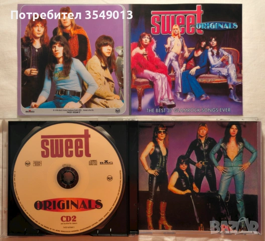 CD / ЦД компакт диск - Sweet - Originals ( The Best 37 Glamrock Songs Ever ) - 1998 [2 CD], снимка 5 - CD дискове - 54429998