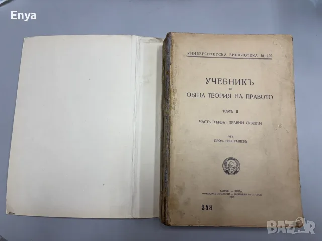 Учебникъ по обща теория на правото. Томъ II - Часть Първа:Правни субекти- Проф.Вен.Ганевъ