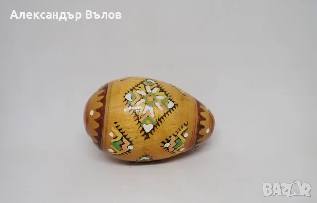 Старо Дървено Яйце Украса Великден Пасха Българско Православно Традиционно, снимка 4 - Декорация за дома - 55543662