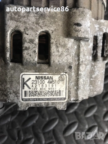 Алтернатор 80Ah за Nissan Almera 1.8 (2002) 231004M510, снимка 2 - Части - 54365035