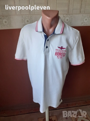 👉Aeronautica Militare Original L-М ефектна, снимка 2 - Тениски - 54719183