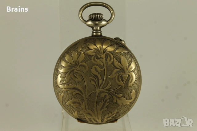 1900's REGULATEUR Френски Джобен Цилиндър Декориран , снимка 5 - Антикварни и старинни предмети - 54853442