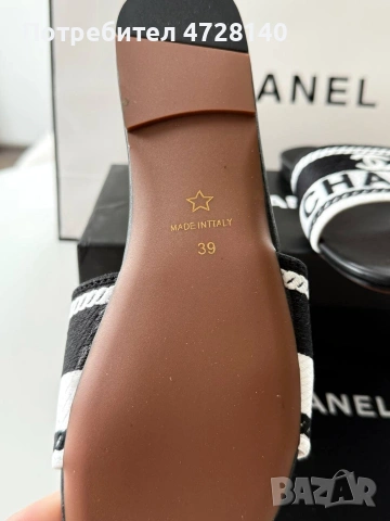 Дамски чехли Chanel размер 39 , снимка 3 - Чехли - 54479352