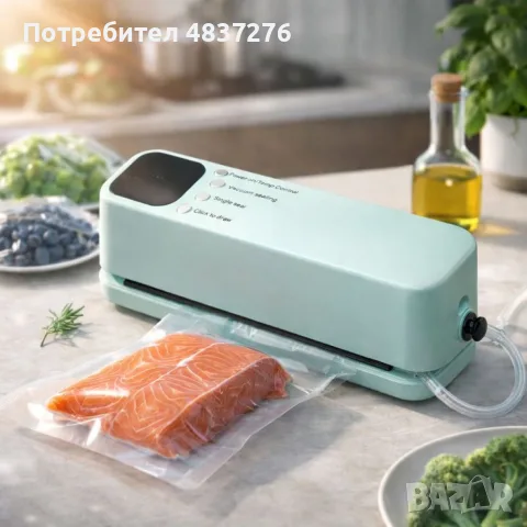 Мини преносима вакум машина за запечатване с LCD дисплей и USB зареждане, снимка 2 - Други - 55590247