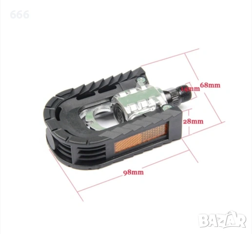 Сгъваеми велосипедни педали от алуминиева сплав, плосък дизайн, неплъзгащи се, черен цвят, , снимка 9 - Части за велосипеди - 54083764