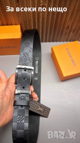 Louis Vuitton Колан С Кутия Естествена Кожа Луис Витон - Различни Цветове Код SK1679, снимка 2 - Колани - 54801349