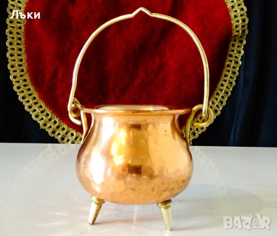 Медно менче 100 мл. , снимка 3 - Антикварни и старинни предмети - 53952032