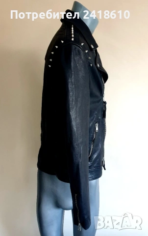All Saints Crow Biker Leather Jacket Mens Size S ОРИГИНАЛ! Ест. кожа!, снимка 16 - Якета - 54249054