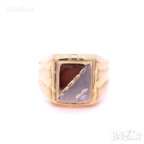 Златен мъжки пръстен 3,11гр. размер:62 14кр. проба:585 модел:38177-1