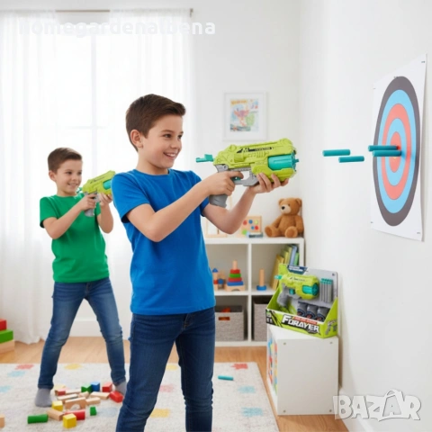 Пистолет с меки куршуми и мишени – активна игра за деца над 6 години, 8 патрона, 3 мишени, снимка 2 - Електрически играчки - 54109189